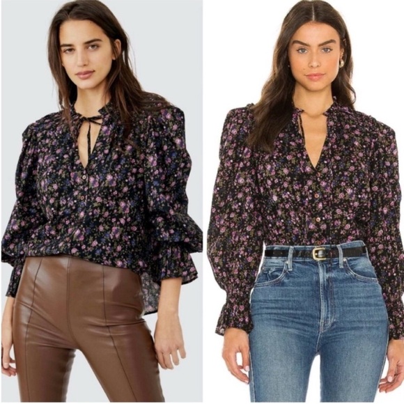 Free people Meant To Be Floral Cotton Blouse - Picture 1 of 11